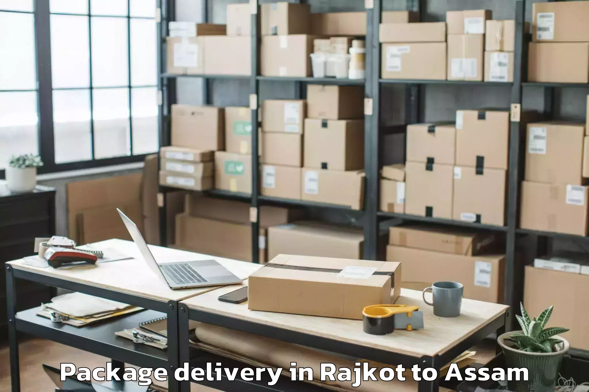 Leading Rajkot to Duliajan Package Delivery Provider